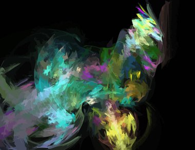 Dijital fraktal resimlerinden birinin resmi