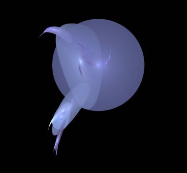 Dijital fraktal resimlerinden birinin resmi