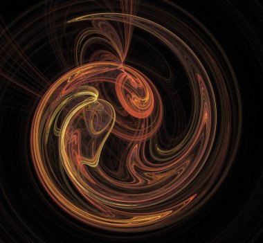 Dijital fraktal resimlerinden birinin resmi