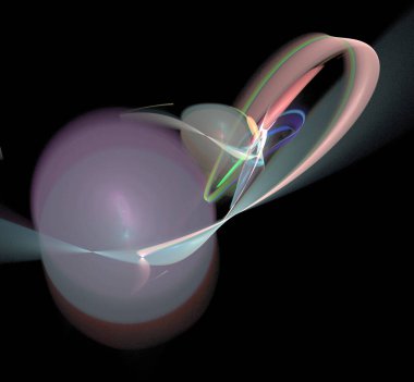 Dijital fraktal resimlerinden birinin resmi