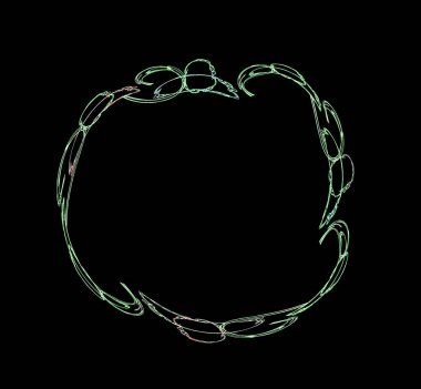 Dijital fraktal resimlerinden birinin resmi