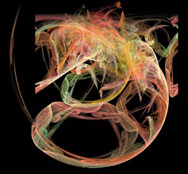 Dijital fraktal resimlerinden birinin resmi