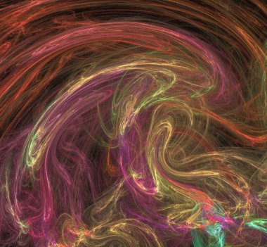 Dijital fraktal resimlerinden birinin resmi