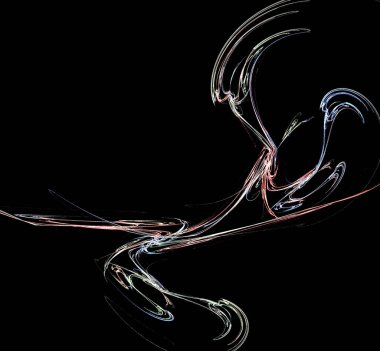 Dijital fraktal resimlerinden birinin resmi