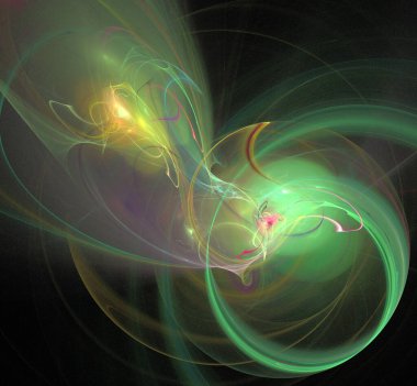 Dijital fraktal resimlerinden birinin resmi