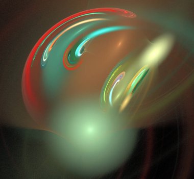 Dijital fraktal resimlerinden birinin resmi