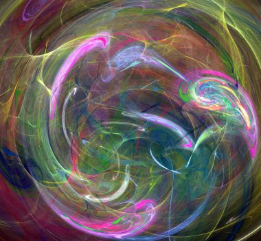 Dijital fraktal resimlerinden birinin resmi