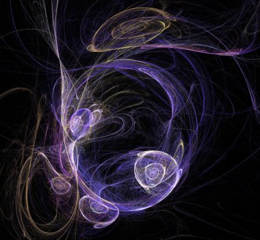 Dijital fraktal resimlerinden birinin resmi