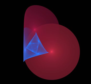 Dijital fraktal resimlerinden birinin resmi