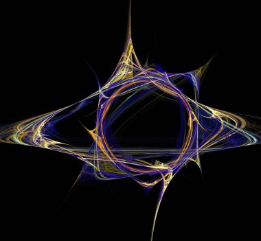 Dijital fraktal resimlerinden birinin resmi