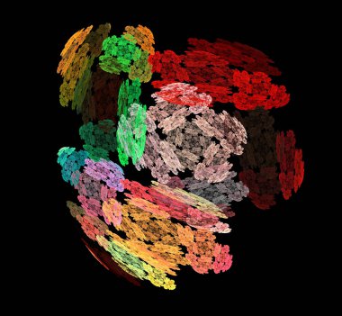Dijital fraktal resimlerinden birinin resmi