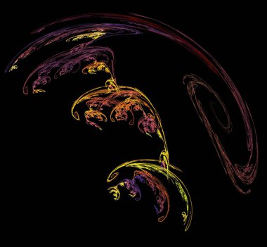 Dijital fraktal resimlerinden birinin resmi