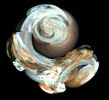 Dijital fraktal resimlerinden birinin resmi