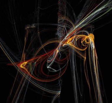 Dijital fraktal resimlerinden birinin resmi