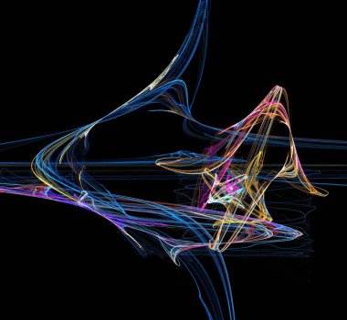 Dijital fraktal resimlerinden birinin resmi