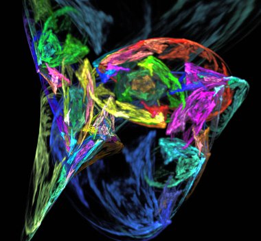 Dijital fraktal resimlerinden birinin resmi