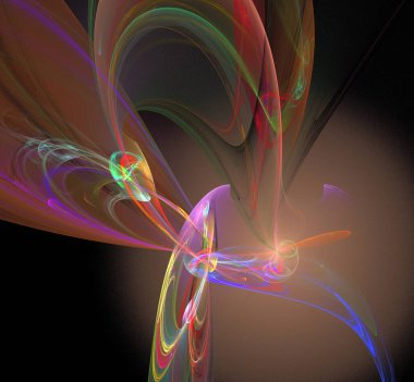 Dijital fraktal resimlerinden birinin resmi