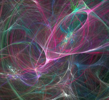 Dijital fraktal resimlerinden birinin resmi