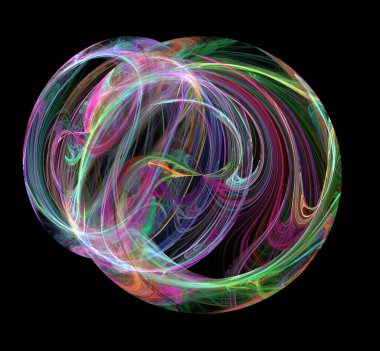 Dijital fraktal resimlerinden birinin resmi