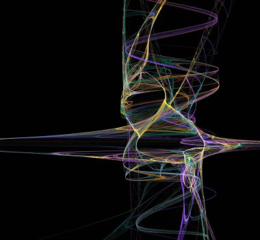 Dijital fraktal resimlerinden birinin resmi