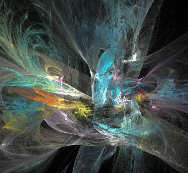 Dijital fraktal resimlerinden birinin resmi