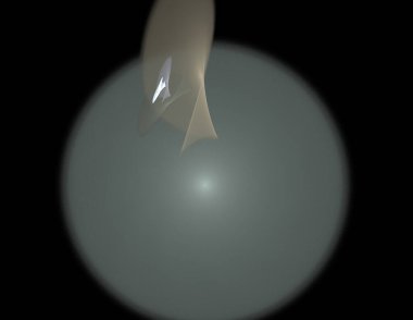 Siyah Renk Üzerine Bir Dijital Fraktal Resmi