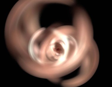 Siyah Renk Üzerine Bir Dijital Fraktal Resmi