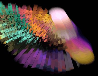 Dijital fraktal resimlerinden birinin resmi