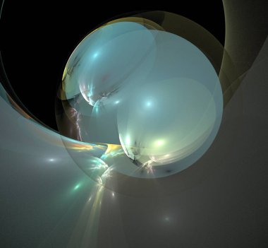 Dijital fraktal resimlerinden birinin resmi