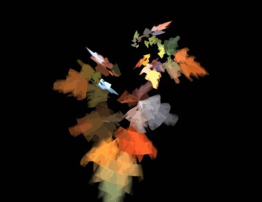 Dijital fraktal resimlerinden birinin resmi