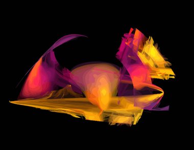 Dijital fraktal resimlerinden birinin resmi