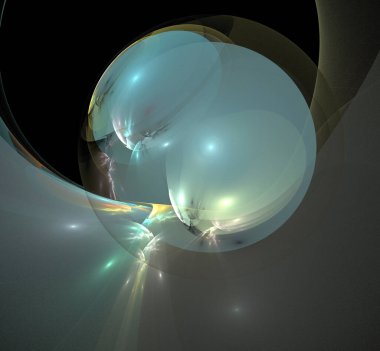 Dijital fraktal resimlerinden birinin resmi