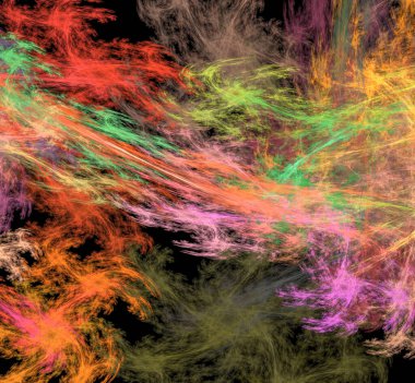 Dijital fraktal resimlerinden birinin resmi