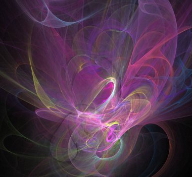 Dijital fraktal resimlerinden birinin resmi