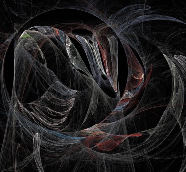 Dijital fraktal resimlerinden birinin resmi