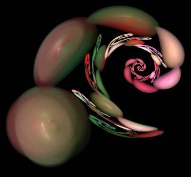 Dijital fraktal resimlerinden birinin resmi