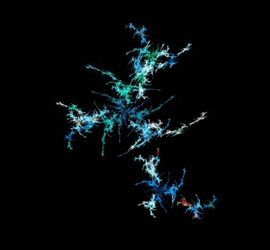 Dijital fraktal resimlerinden birinin resmi