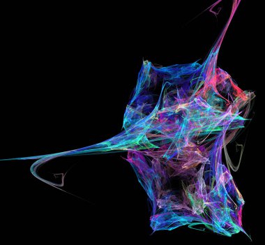 Dijital fraktal resimlerinden birinin resmi