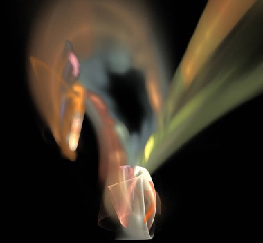 Dijital fraktal resimlerinden birinin resmi