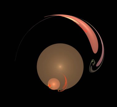 Dijital fraktal resimlerinden birinin resmi