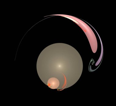 Dijital fraktal resimlerinden birinin resmi