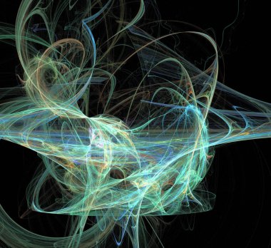 Dijital fraktal resimlerinden birinin resmi