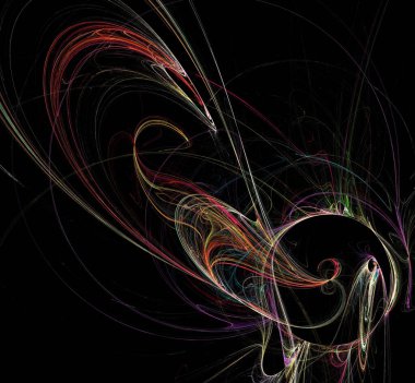 Dijital fraktal resimlerinden birinin resmi