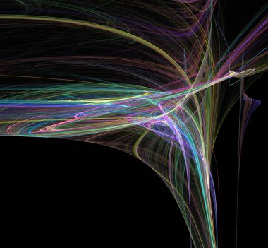 Dijital fraktal resimlerinden birinin resmi