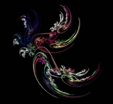 Dijital fraktal resimlerinden birinin resmi