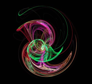 Dijital fraktal resimlerinden birinin resmi