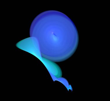 Dijital fraktal resimlerinden birinin resmi