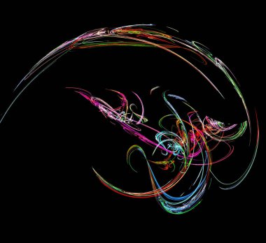 Dijital fraktal resimlerinden birinin resmi