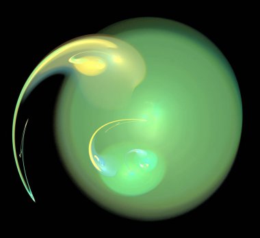 Dijital fraktal resimlerinden birinin resmi