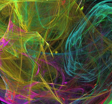 Dijital fraktal resimlerinden birinin resmi